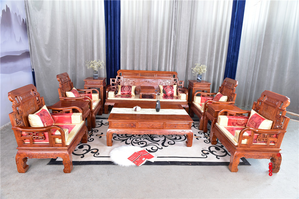 高端家具六合同春沙发11件套红木家具