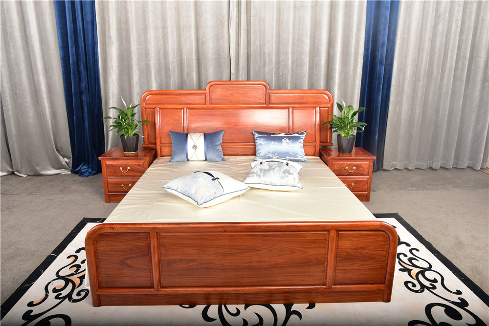 古典家具中式红木家具1.8米明式素面大床