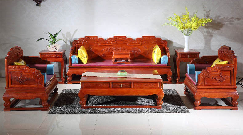 缅甸花梨木沙发红木沙发步步高升沙发红木家具公司