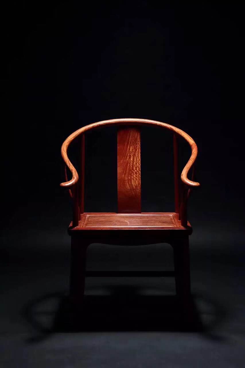 国标大果紫檀系列圈椅三件套高端红木家具