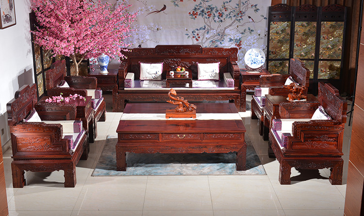好材料红木家具老挝红酸枝沙发