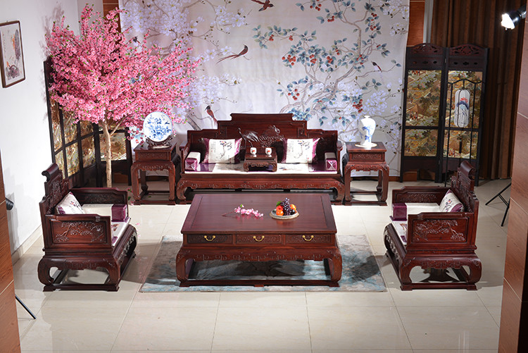 古典家具老挝红酸枝沙发优惠供应红木家具
