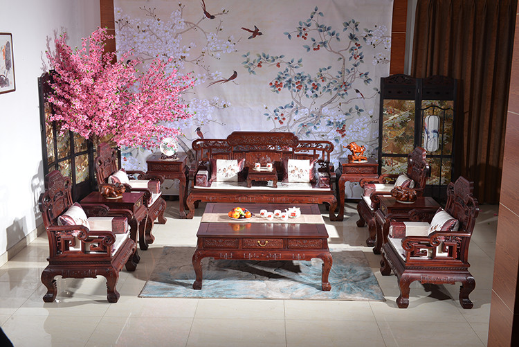 古法制作红木家具老挝红酸枝沙发