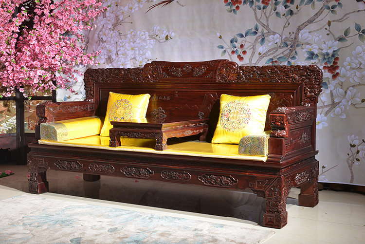 现代红木家具公司优质供应老挝红酸枝沙发