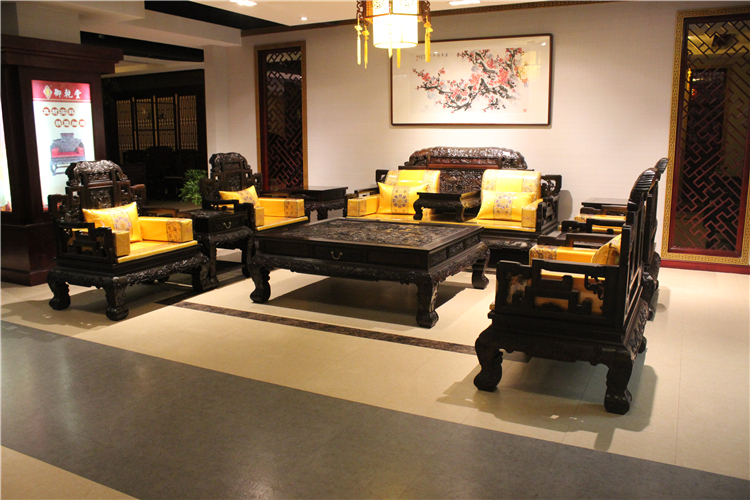 典藏红木家具老挝大红酸枝（交趾黄檀）沙发组合