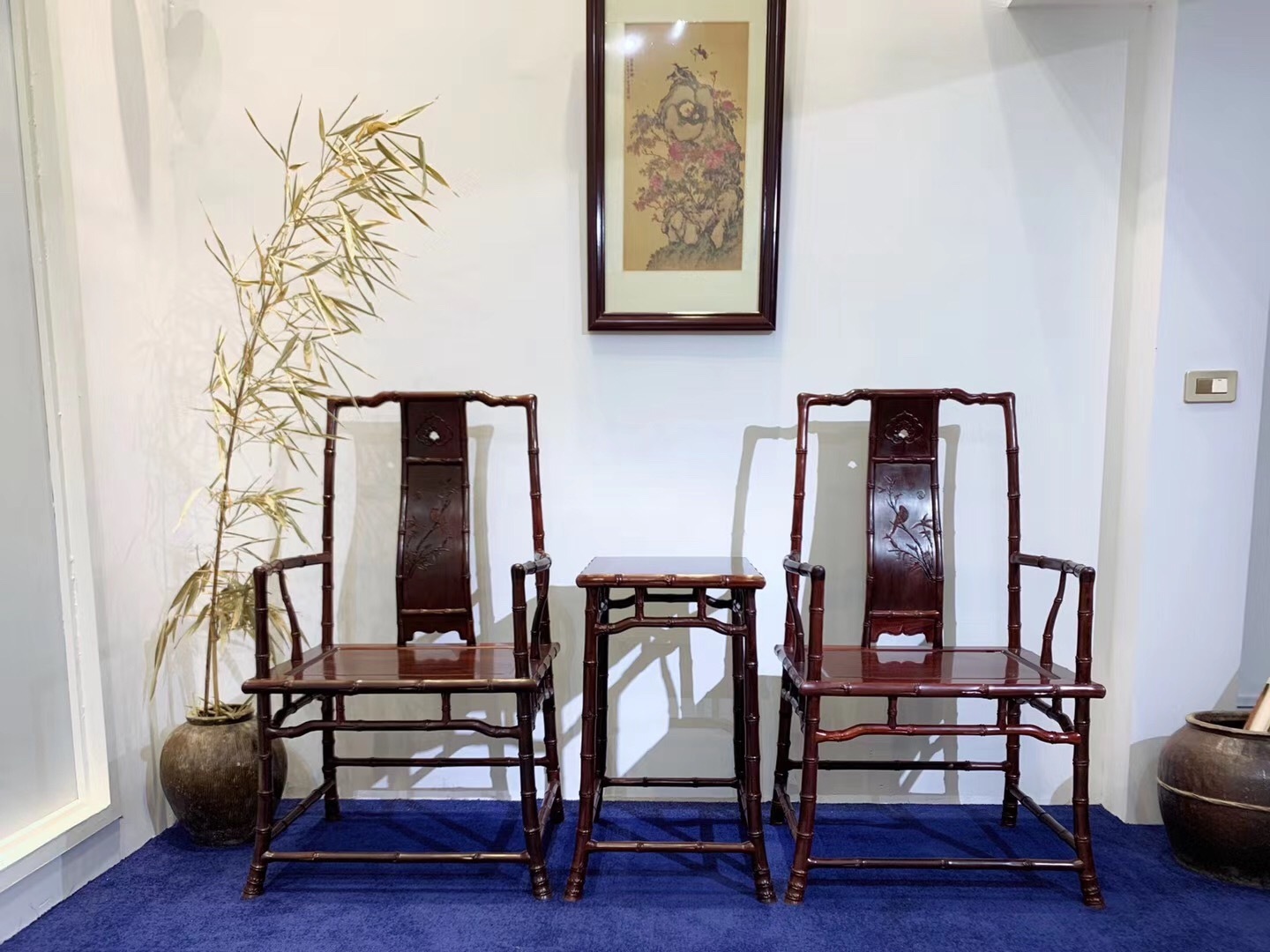 印度小叶紫檀竹节椅（君子椅）高端红木家具