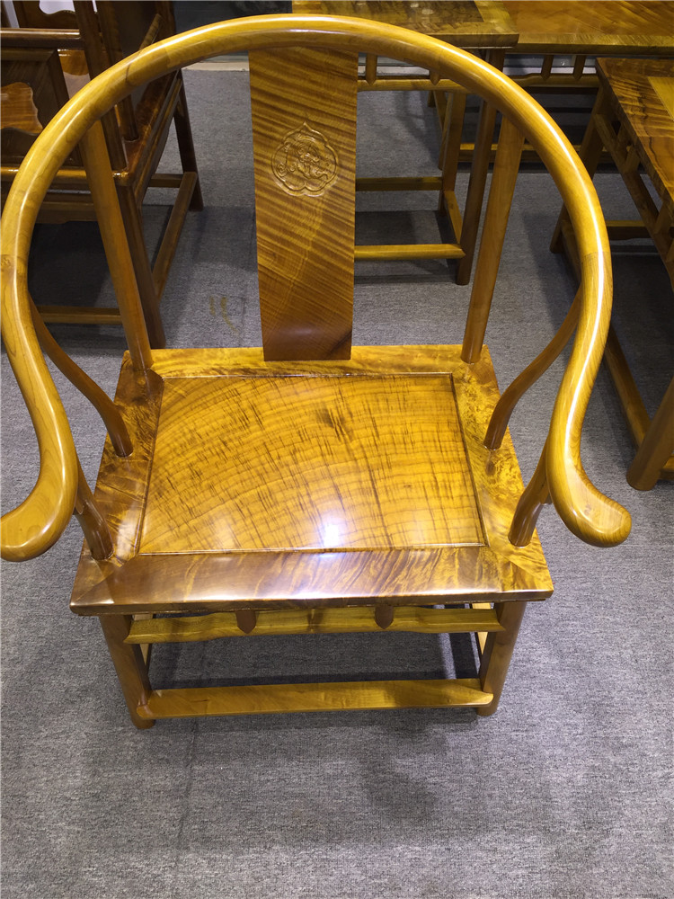 红木家具公司直销圈椅沙发六件套 材质黄芯楠